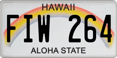 HI license plate FIW264