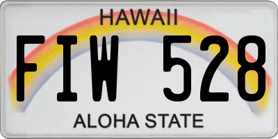 HI license plate FIW528