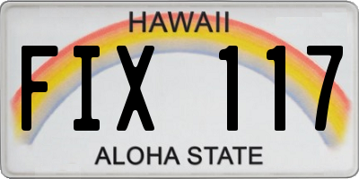 HI license plate FIX117