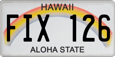 HI license plate FIX126