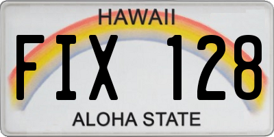 HI license plate FIX128