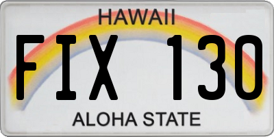 HI license plate FIX130