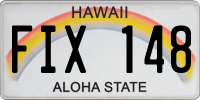 HI license plate FIX148