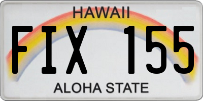 HI license plate FIX155