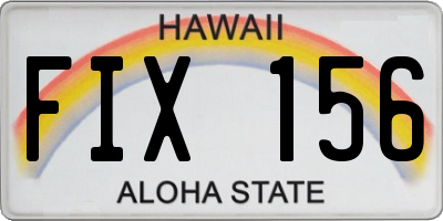 HI license plate FIX156