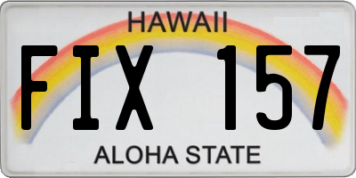 HI license plate FIX157