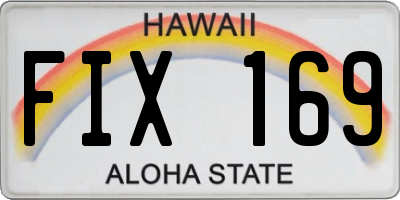 HI license plate FIX169