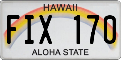HI license plate FIX170