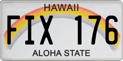 HI license plate FIX176