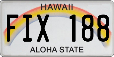 HI license plate FIX188