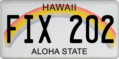 HI license plate FIX202