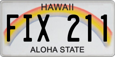 HI license plate FIX211