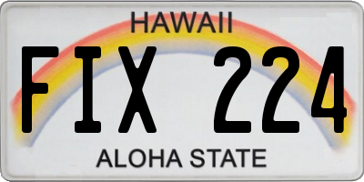 HI license plate FIX224