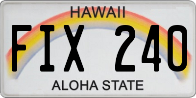 HI license plate FIX240