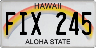 HI license plate FIX245