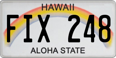 HI license plate FIX248