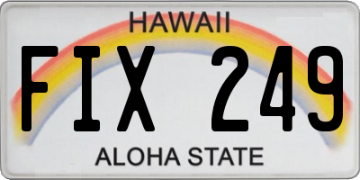 HI license plate FIX249
