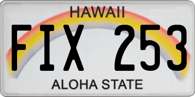 HI license plate FIX253