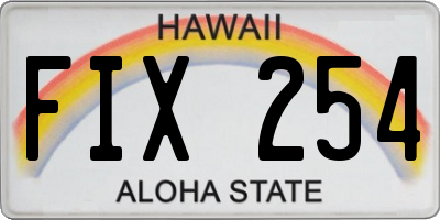 HI license plate FIX254