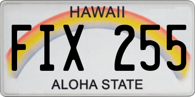 HI license plate FIX255