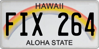 HI license plate FIX264