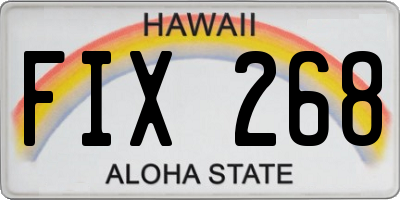 HI license plate FIX268