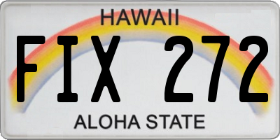 HI license plate FIX272