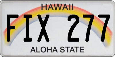 HI license plate FIX277