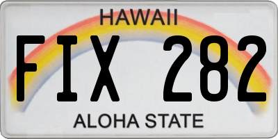 HI license plate FIX282