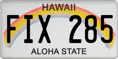 HI license plate FIX285