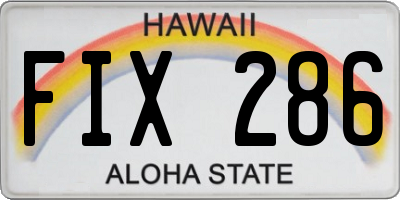 HI license plate FIX286