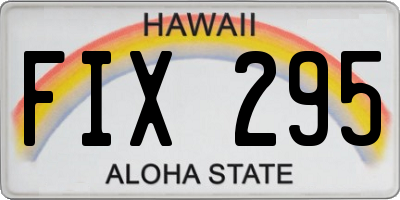 HI license plate FIX295