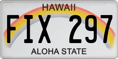 HI license plate FIX297