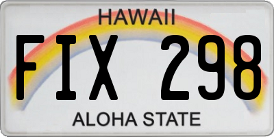 HI license plate FIX298
