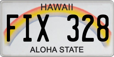 HI license plate FIX328