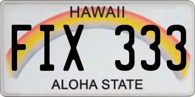 HI license plate FIX333