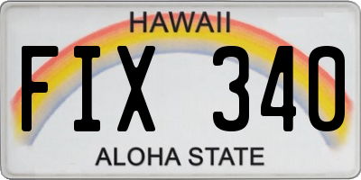 HI license plate FIX340