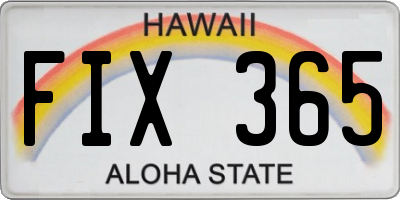 HI license plate FIX365