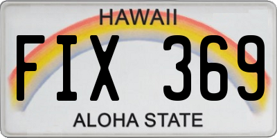 HI license plate FIX369
