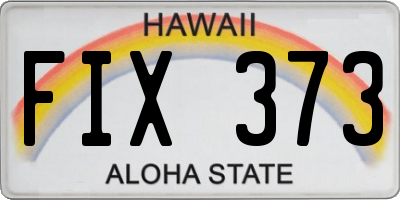 HI license plate FIX373