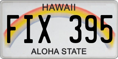 HI license plate FIX395