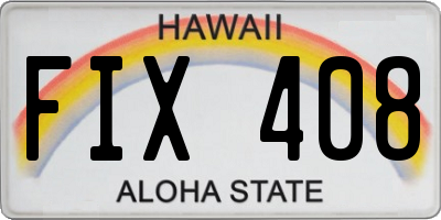 HI license plate FIX408