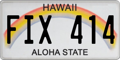 HI license plate FIX414