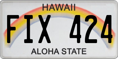 HI license plate FIX424