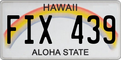 HI license plate FIX439