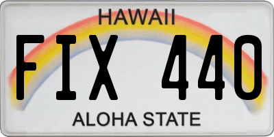 HI license plate FIX440