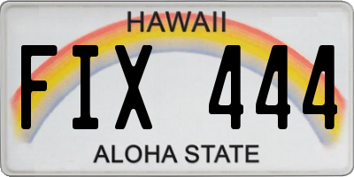 HI license plate FIX444