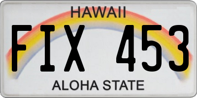 HI license plate FIX453