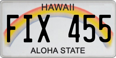 HI license plate FIX455