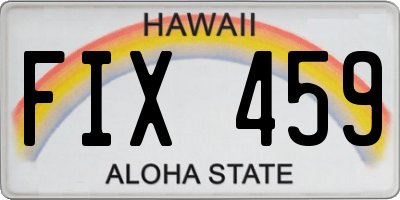HI license plate FIX459